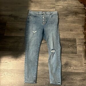 Express women’s skinny high waisted jeans size 8 short